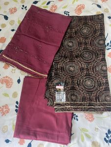 Elegant jamuni & Black dress material