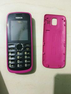 Nokia Pink Mobile Phone with Back Cover