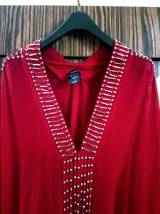 Stunning Red Beaded Cape
