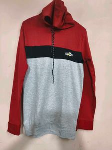 Red and grey tone Hoodie