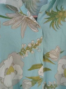 Blue Floral Print CO-ORD Set