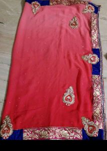 Gajri Colour 2 Shaded Saree