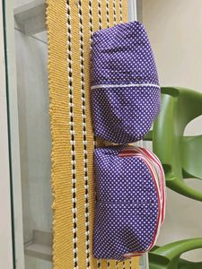 Cute Polka Dot &amp; Striped Pouches (Set of 2)