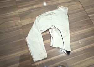 White Zip-Up Athletic Jacket