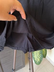Ruffled Black Mini Skort