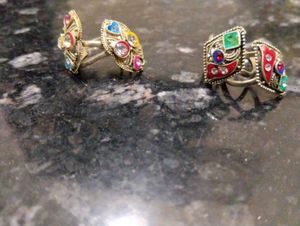 Set of 5 Elegant Toe Rings