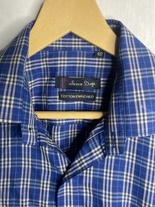 Classic Blue Plaid Men's Shirt