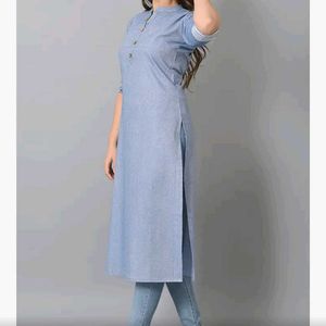 Vastramaniaa Sky Blue Decent Kurti