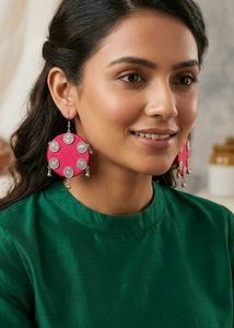 Bohemian Round Earrings with Coin Accents