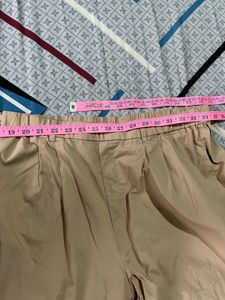 Length-30,,Women's Beige Wide Leg Cropped Pants