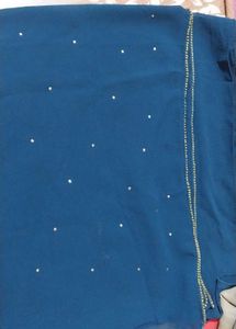 Rhinestone Hijab Navy Blue