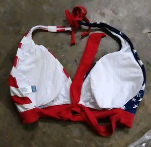 American Flag Bikini Top panty set
