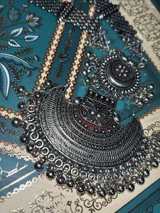 Bohemian Oxidized Silver Necklace Set