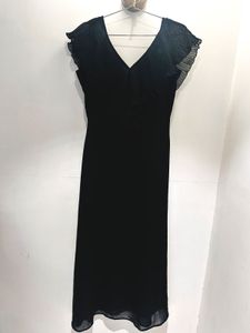 Elegant Black Ruffle Dress