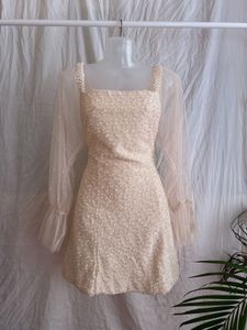 Tweed Korean Dress