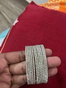 Sparkling Rhinestone Bangle Set