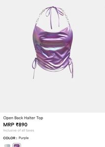 Iridescent Purple halter top
