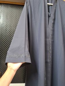 Elegant Grey Abaya with Embellishments