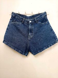 Blue Denim Hotpants and teal top