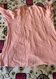 Peach Tunic Top with Lace Detail