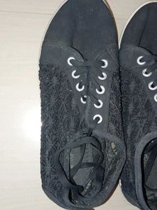 Black Lace Sneakers