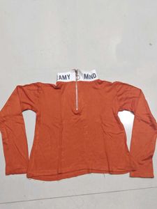 Orange Long Sleeve Top