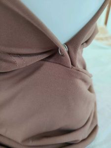 Ready made hijab. Solid Brown