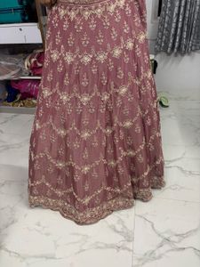 Elegant Pink Embroidered Lehenga Choli Set