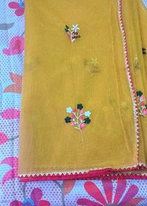 Beautiful Yellow Saree with Blouse