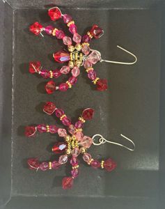 spider Beaded Star Earrings