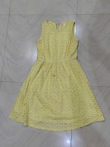 Y2k butter Yellow Lace Dress