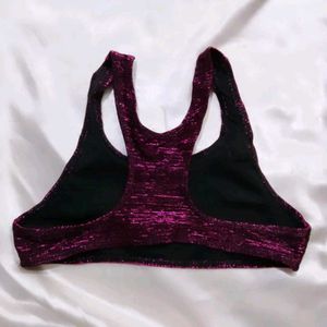 Sparkly Burgundy Sports Bra