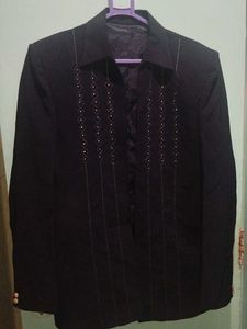 Embellished Black Blazer