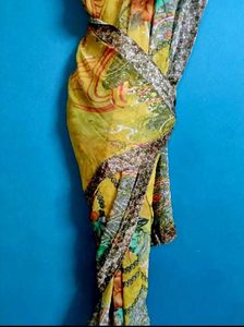 yellow colour saree