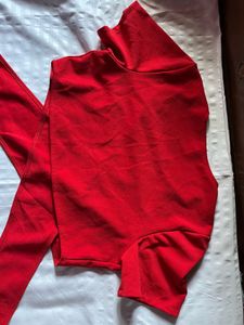 Red Wrap Around Crop Top