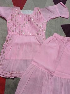 Pink sharara set