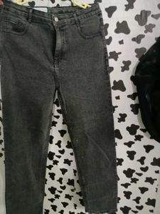 Grey Wash High Waisted Jeans