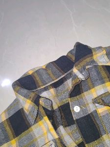 Distressed Plaid Flannel Shirt