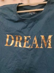 Stylish Teal "DREAM" Graphic T-Shirt