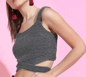 Silver Crop Top