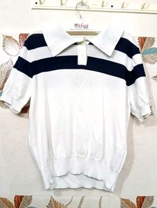 Striped Collared Polo Shirt