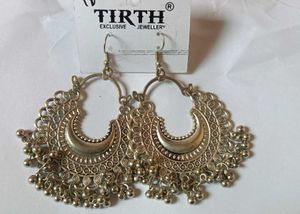 Boho Silver Oxidized Necklace &amp; Earring Set