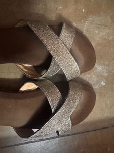 Sparkly Crossover Strap Sandals