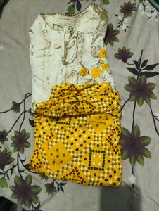 Cream Embroidered Kurta