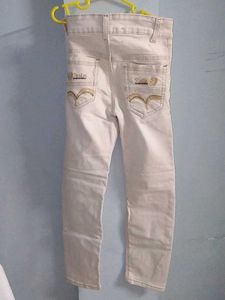 Boy's Casual White Jean's.