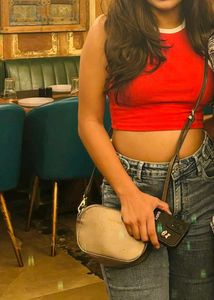Zara Red Crop Top