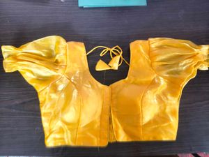 Elegant Yellow Puff Sleeve Blouse
