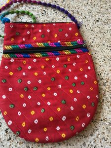 Vibrant Embroidered Sling Bag