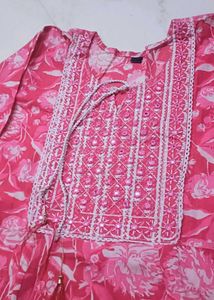 Beautiful Pink Printed Kurta Set