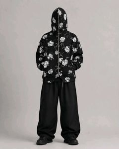 Floral Zip-Up Hoodie